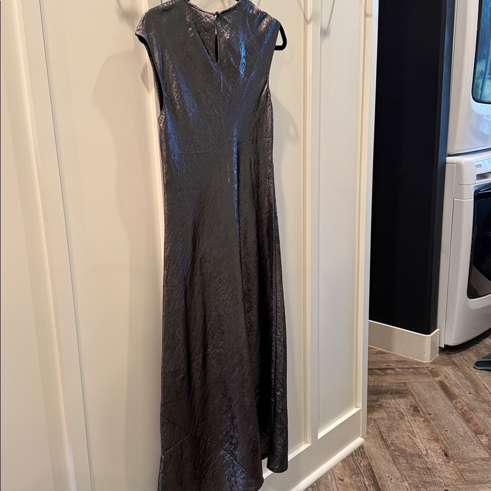 Banana Republic Metallic Maxi Dress - Silver and Black